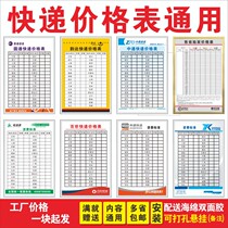 Express price list card four-zone charging standard Zhongtong Yuantong Tiantong Tiantong Shunfeng Cainiao