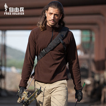 Free soldier fleece jacket mens outdoor tactical sweater jacket spring and autumn pullover warm fleece jacket jacket liner