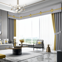 Large view curtain cotton linen curtain living room study curtain
