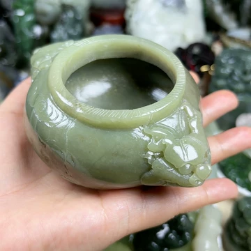 時代文房具 和田玉 如意 清代 原石手彫 筆洗 筆添 墨池 和田玉笔洗-和田玉笔洗促销价格、和田玉笔洗品牌- 淘宝