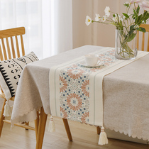 Table table flag simple modern table towel long tablecloth decorative cloth coffee table cloth Nordic bed flag dining side cabinet light luxury