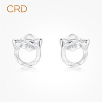 CRD Claiti platinum earrings female pt950 platinum earrings light and stylish meow meow earrings girlfriend gift