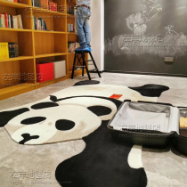 Personality cute Panda carpet Childrens room Kindergarten Library Early education mat Study Bedside cartoon carpet