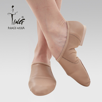 Chen Ting elastic cloth leather jazz shoes teacher dance shoes practice soft base training low Help