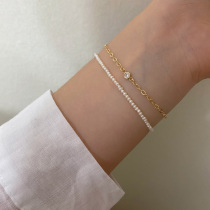 Few 2 - 3mm extremely fine natural freshwater pearls mini - small particles a female bracelet for girlfriends