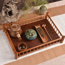 Yuzhu mat surface shelf Japanese-style dry brewing table tea tray Tea ceremony tea set storage tray Drain tea tray Teacup holder