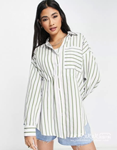 03 03 10 2022 trendguided womens new flipped striped loose-fitting shirt