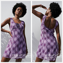 UK 10 20 UO Womens Square Collar Sleeveless A- line dress Flip Dress UK Now