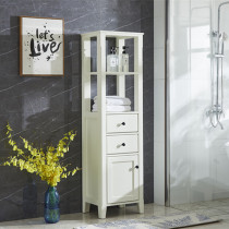 Toilet waterproof bathroom side cabinet toilet side cabinet solid wood locker vertical cabinet living room bedroom American Special Cabinet