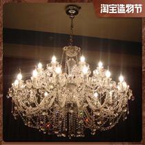 European crystal chandelier light luxury living room lamp simple modern bedroom lamp luxury atmosphere Villa Hotel restaurant lamp