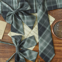 Movie series Original Mori Nu Tribe Youth Curtain JK Plaid Skirt Uniform with Hagen Bow Tie Accessory Woman