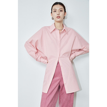 RoseLingLying (bloggers same recommended exploits) 60 light paper sensation cotton with sleeves pink shirt woman