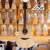 LAG French brand T-88ACE electric box 41 inch Engelman spruce wood veneer acoustic guitar A barrel