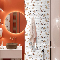 Fun color terrazzo tiles ins Nordic kitchen bathroom bathroom tiles Balcony wall tiles 300X600
