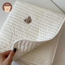 South Korea Ins Wind Newborn Embroidery Cotton insulation Urine Mat Large Size 0-3 Year Old Crib Single Cushion Washable Mattress