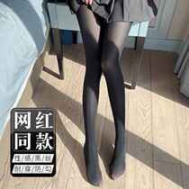 Spring and autumn womens socks net red ins flight attendant grey light legs thin section of pantyhose The new sexy black wire steel wire oil bright silk stockings