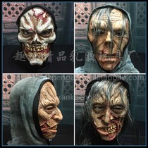Halloween horror cloak mask costume haunted house house layout movie shooting props npc female ghost headgear