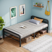 Folding bed Lunch break bed Office rental room nap double 1 2 meters household portable simple hard board single bed
