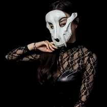 69club Horror mask White demon mens half face
