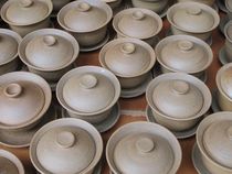 Coarse pottery wood-fired Gaiwan Yunnan Longyao Earth Pottery Kung Fu Unglazed Tea Sansai Cup Defect treatment product