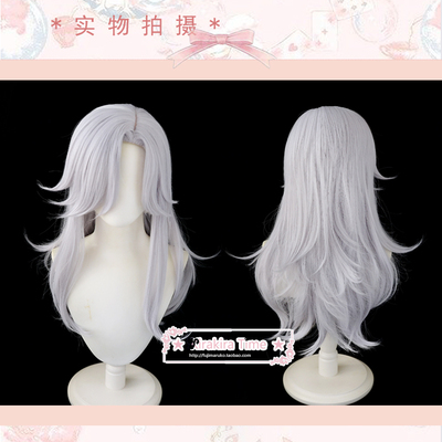 taobao agent [KT] The original God Simi Sannuo Great Wind Cosplay Cosplay Wigs and silver white hair tail anti -curved