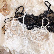 French niche sexy ultra-thin lace with steel rims Private underwear vest-style inner bra through the meat temptation bra
