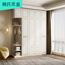 Lins wood industry light luxury modern bedroom home wardrobe clothes flat door cabinet large capacity storage locker sub JO1D