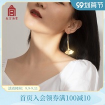 Forbidden City Taobao official fan shadow streamer ancient wind tassel earrings high-grade ear jewelry female summer birthday gift