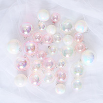Baking Cake Decoration Pink transparent Ball Milk White Magic Color Ball Little Princess Birthday Sweet dress