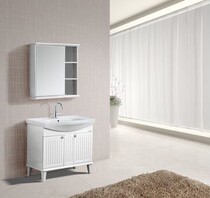 Jiumu bathroom cabinet A1160 light luxury washbasin wash basin integrated with mirror floor standing bathroom cabinet