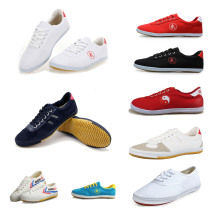 Double Star Tai Chi Shoes Beef Muscle Bottom Canvas Sports Shoes for Men and Women Children Performing Martial Arts Shoes Kung Fu Shoes