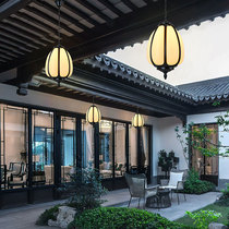 New Chinese Chandelights Outdoor Waterproof Courtyard Creative Garden Veranda Outdoor Large Doorway Villa Pavilions Cool pavilions Pumpkin Lights