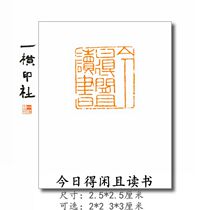 (Todays time to be idle and read) idle seal engraving finished products Juven Tibetan books handmade and customized calligraphy and finished products