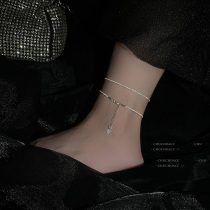 Sparkling anklet female summer net red 2021 new trendy explosive fairy high-end ins cold wind accessories