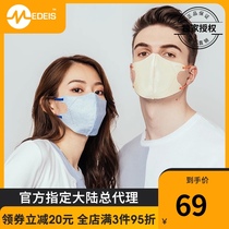  Hong Kong MEDEIS mask 3D three-dimensional multi-color mix and match fashion color gradient thin breathable mask 20 packs