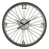 American Uttermost Spokes vintage hanging clock retro European American living room bedroom fashion