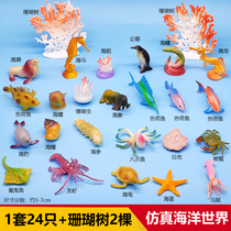 Emulation Marine World Animal Models Toys Seafront Bio Meme Fish Crab Lobster Children Cognitive Pendulum
