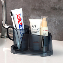 South Korea imported wash cup set toilet non-punching rack travel portable toothpaste toothbrush cup storage rack