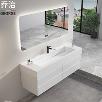 Nordic rock plate integrated basin bathroom cabinet combination bathroom sink designer toilet wash table customization