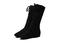 Canvas jazz boots soft-soled dance shoes national dance shoes practice shoes modern ballet shoes high-top jazz shoes
