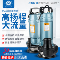 Dayuan water pump high head QDX220V single three phase industrial submersible pump household agricultural high pressure irrigation pump