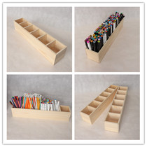 Solid Wood stationery grid Chinese pencil finishing wooden box multifunctional living room office supplies marker pen storage box
