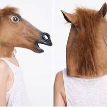 Halloween horse head minotaur Unicorn animal headgear latex pond glue mask factory direct sales are more favorable