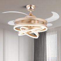 Invisible fan lamp hanging fan lamp dining room living room bedroom with electric fan chandelier modern simple light luxury Tmall Genie