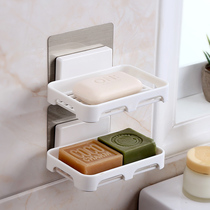 Creative non-perforated soap box soap shelf wall-mounted powerful suction cup soap holder bathroom toilet rack