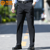 Ang Ken dark Walker commuter tactical trousers mens elastic summer light straight tube business dress large size work trousers