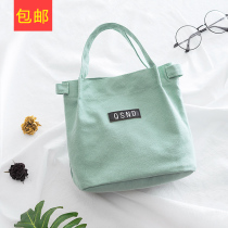 Canvas Bag tote bag lunch box bag shoulder portable Korean hipster bag environmental protection cloth bag with rice bag