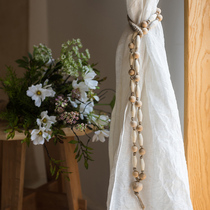 (Han) Log handmade curtain strap ornaments designer art style geometric log bead necklace