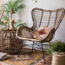 (Culvert) rattan armchair armchair Indonesia imports Manau vine handmade art outdoor patio furniture leisure chair