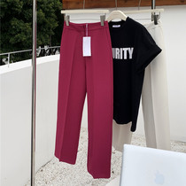 High level Sensation Purple Pants Summer Small Sub Fire Dragon Fruit Color Plum color Western pants Sensation Raspberry Color Western Dress Pants